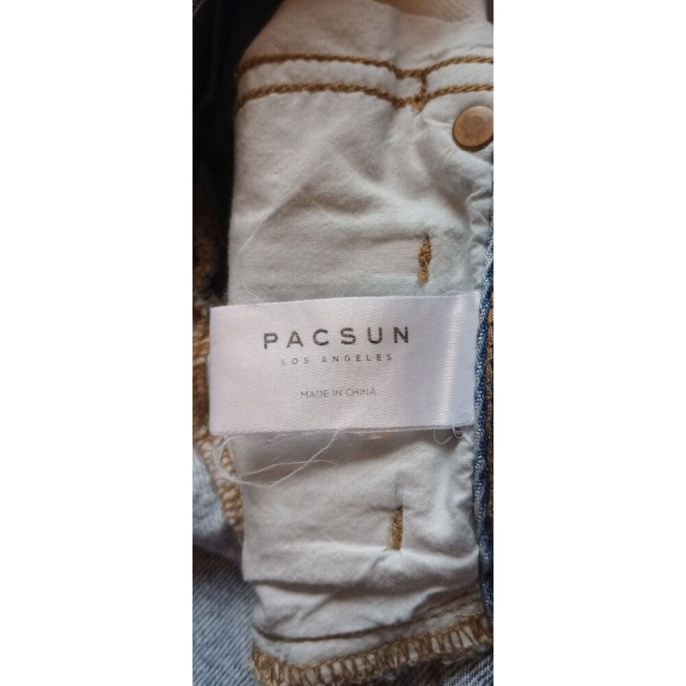 PacSun Women's 28 (Size4) High Rise Festival 2 Tone Colorblock Jean Shorts - Picture 7 of 8